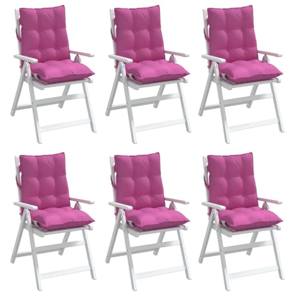 vidaXL Stolsdynor 6 st rosa oxfordtyg