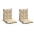 Miniatyrbillede 3 af 9: vidaXL stolehynde med lav ryg 2 stk. oxfordstof beige