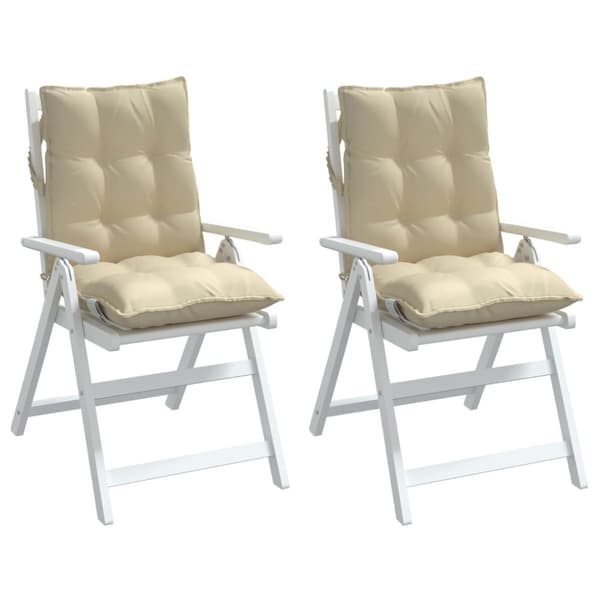vidaXL stolehynde med lav ryg 2 stk. oxfordstof beige
