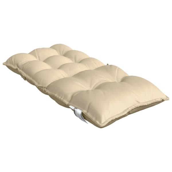 vidaXL Stolsdynor låga 2 st beige oxfordtyg