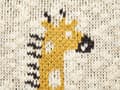 Miniatyrbild 6 av 6: 2-pack Prydnadskuddar för barn Beige bomullsöverdrag 45 x 45 cm Giraffmönster Sovrumstillbehör för barn
