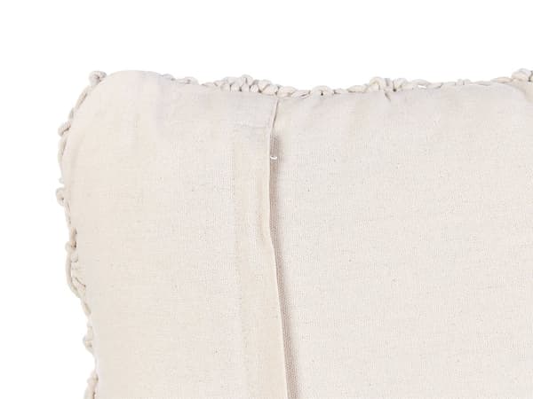 Sett med 2 dekorative puter Lys beige bomullsmakramé 45 x 45 cm Rope Boho Retro Dekorasjonstilbehør