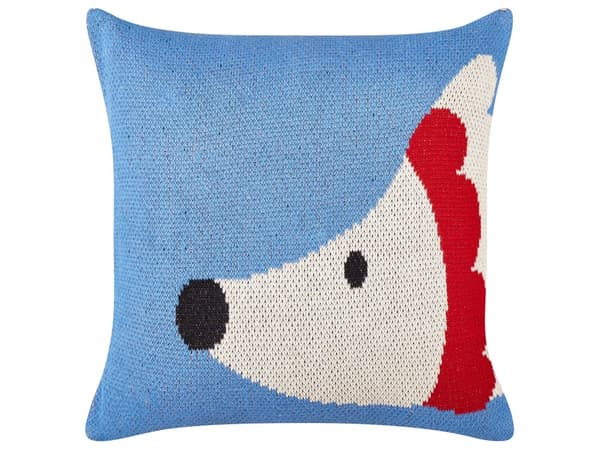 Sett med 2 pynteputer Blå Bomull 45 x 45 cm Pinnsvinmotiv Barnerom Tilbehør Dekorasjon