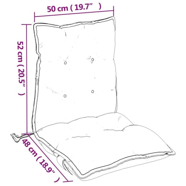 vidaXL Stolsdynor 6 st taupe oxfordtyg