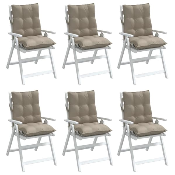 vidaXL Stolsdynor 6 st taupe oxfordtyg