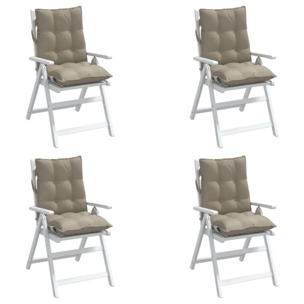vidaXL Stolsdynor 4 st taupe oxfordtyg
