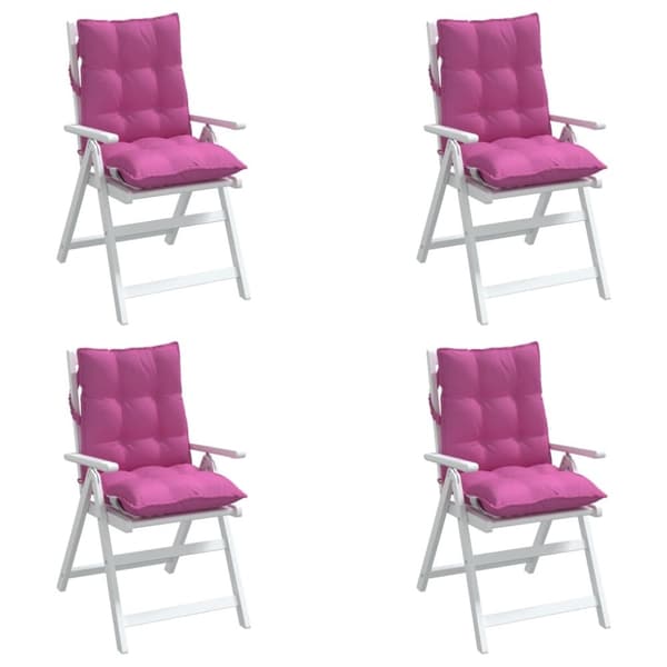 vidaXL Stolsdynor 4 st rosa oxfordtyg