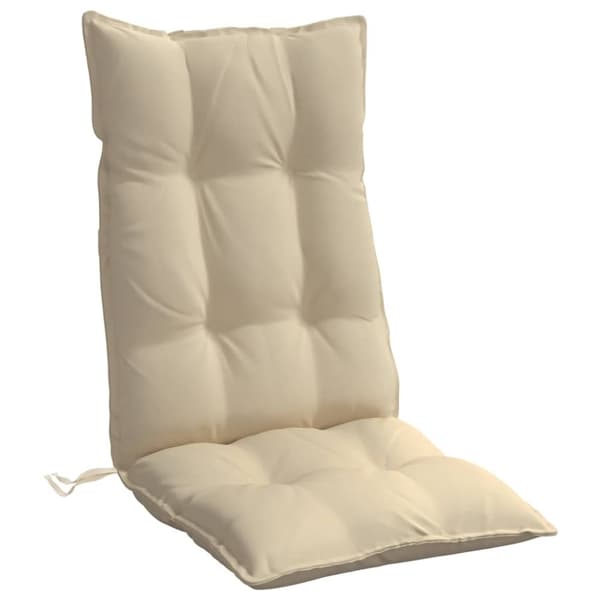 vidaXL stolehynder m. høj ryg 4 stk. oxfordstof beige