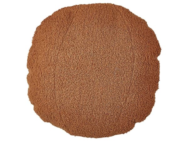 Sett med 2 puter Brunt bamsestoff ⌀ 30 cm Kasteputer Dekorative puter med mykt fyll Tilbehør Stue Soverom