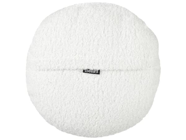 Sett med 2 puter Hvitt bamsestoff ⌀ 30 cm Kasteputer Dekorative puter med mykt fyll Tilbehør Stue Soverom