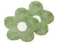 Miniatyrbilde 1 av 7: Sett med 2 pynteputer Grønn Bomull 30 x 30 cm Blomsterform Avtakbare trekk Dekorasjon Tekstiler Barnerom Barneputer