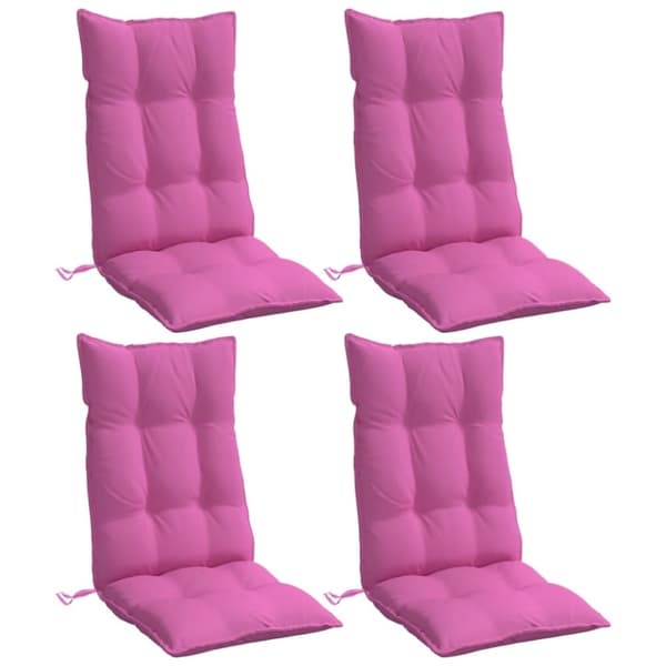 vidaXL stolehynder m. høj ryg 4 stk. oxfordstof pink