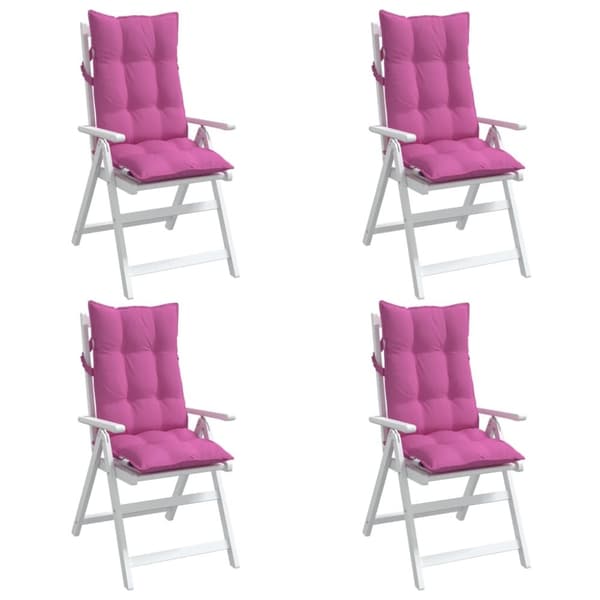 vidaXL stolehynder m. høj ryg 4 stk. oxfordstof pink