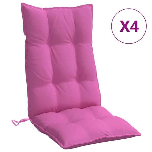 vidaXL stolehynder m. høj ryg 4 stk. oxfordstof pink