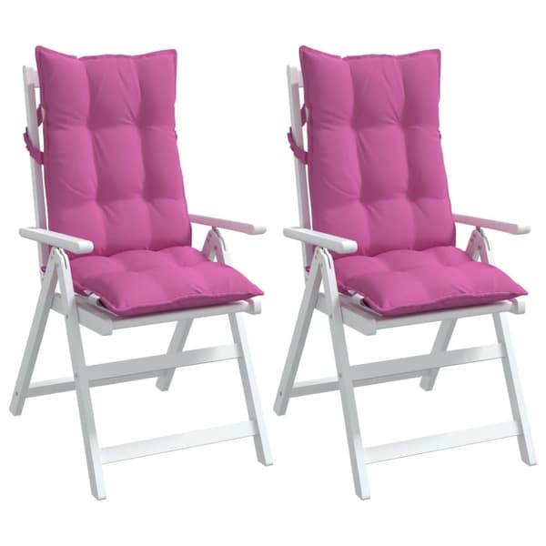 vidaXL stolehynder m. høj ryg 2 stk. oxfordstof pink