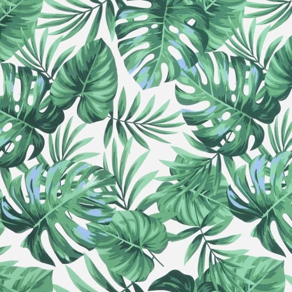 vidaXL Bänkdyna för trädgården bladmönster 110x50x7cm oxfordtyg