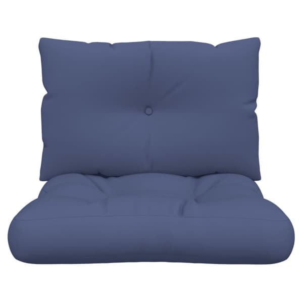 vidaXL pallehyndesæt 60x38x13 cm stof Marineblå
