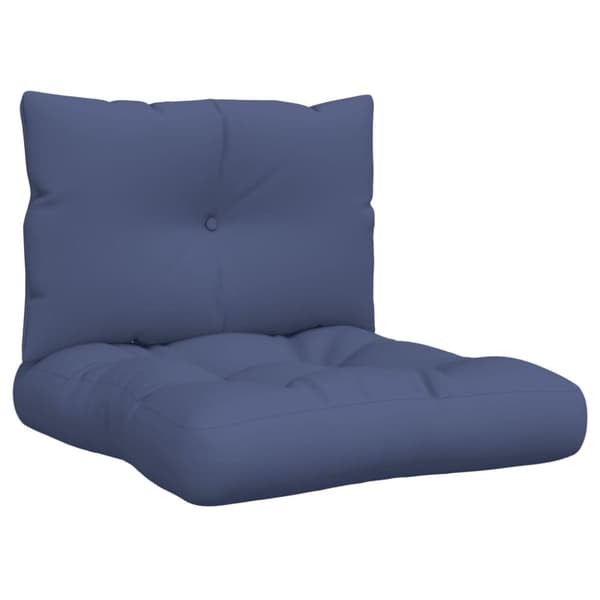 vidaXL pallehyndesæt 60x38x13 cm stof Marineblå