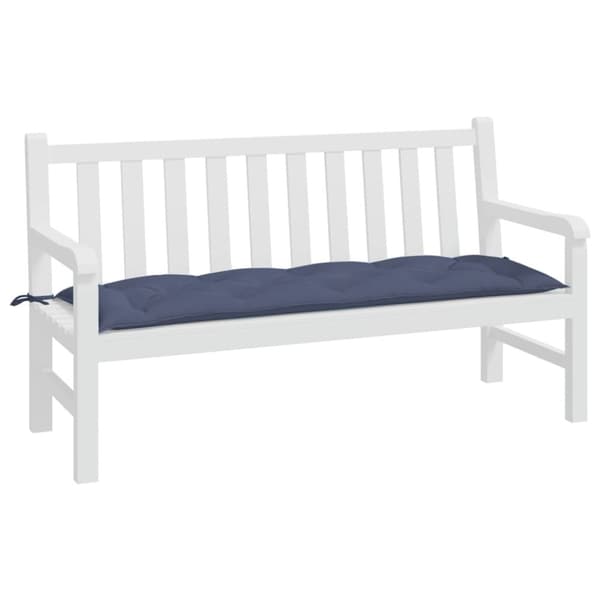 vidaXL Bänkdyna för trädgården marinblå 150x50x7cm oxfordtyg