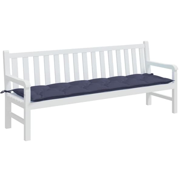 vidaXL Bänkdyna för trädgården marinblå 200x50x7cm oxfordtyg