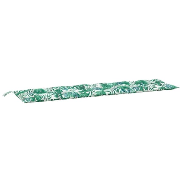 vidaXL Bänkdynor för trädgården 2st bladmönster 200x50x7cm oxfordtyg