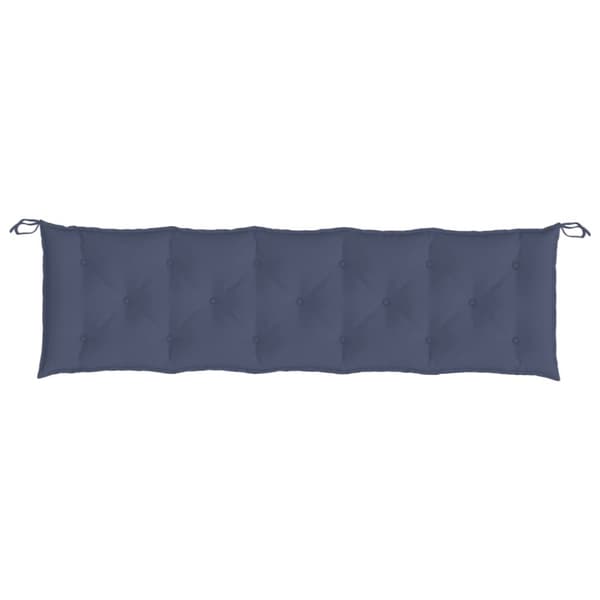 vidaXL hynder til havebænk 2 stk. 180x50x7 cm oxfordstof marineblå