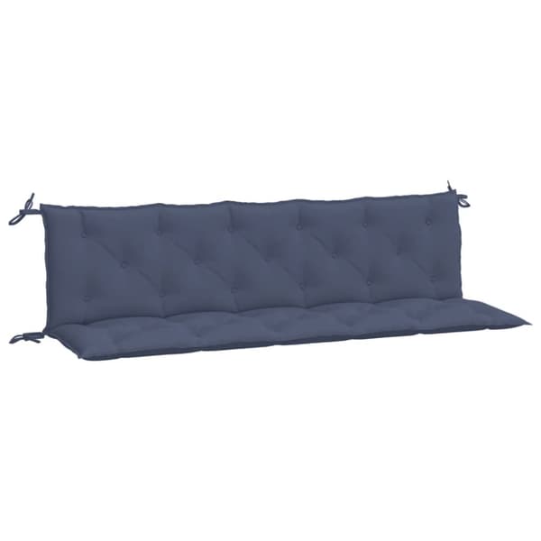vidaXL hynder til havebænk 2 stk. 180x50x7 cm oxfordstof marineblå