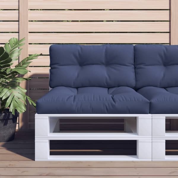 vidaXL pallehyndesæt 70x40x12 cm stof Marineblå