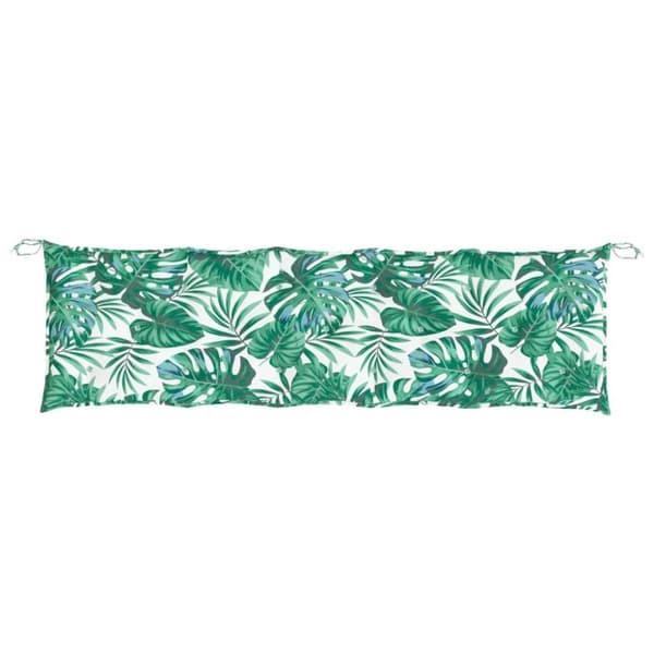 vidaXL Bänkdynor för trädgården 2st bladmönster 180x50x7cm oxfordtyg
