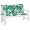 Miniatyrbillede 3 af 9: vidaXL hynder til havebænk 2 stk. 120x50x7 cm oxfordstof bladmønster