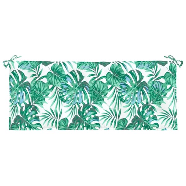 vidaXL Bänkdynor för trädgården 2st bladmönster 120x50x7cm oxfordtyg