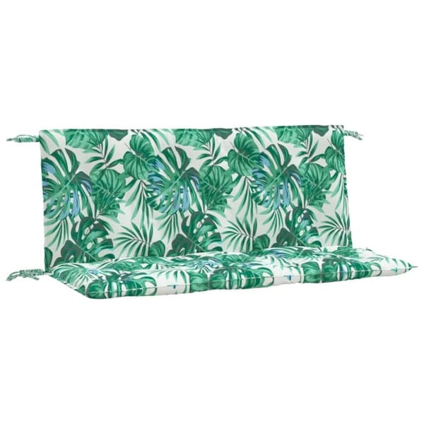 vidaXL Bänkdynor för trädgården 2st bladmönster 120x50x7cm oxfordtyg