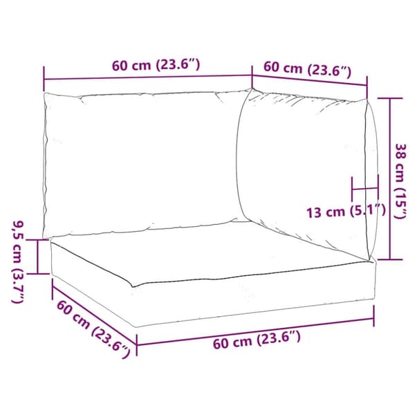 vidaXL Palldynor 3 st beige oxfordtyg
