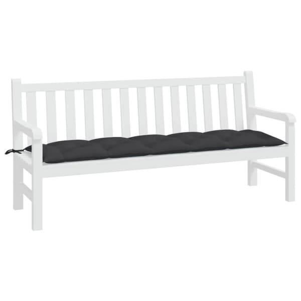 vidaXL Bänkdyna för trädgården svart 180x50x7 cm oxfordtyg