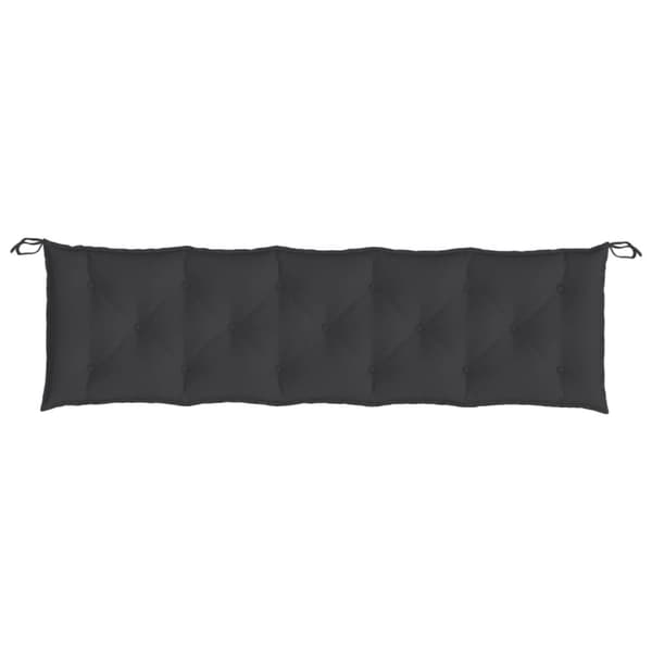 vidaXL Bänkdyna för trädgården svart 180x50x7 cm oxfordtyg