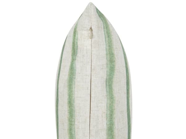 Dekorativ kudde Grönt och beige randigt mönster 50 x 30 cm Modern Boho Dekor Accessoarer