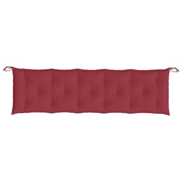 vidaXL Bänkdynor för trädgården 2st vinröd 180x50x7cm oxfordtyg