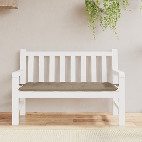 vidaXL hynde til havebænk 120x50x7 cm oxfordstof gråbrun
