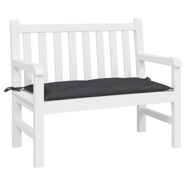 vidaXL Bänkdyna för trädgården svart 110x50x7 cm oxfordtyg