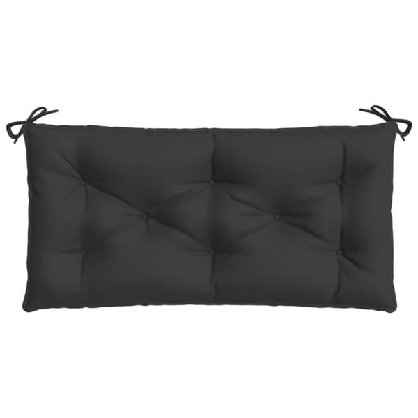 vidaXL Bänkdyna för trädgården svart 110x50x7 cm oxfordtyg