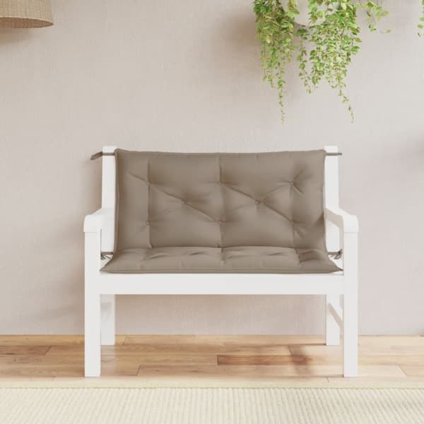 vidaXL hynder til havebænk 2 stk. 100x50x7 cm oxfordstof gråbrun