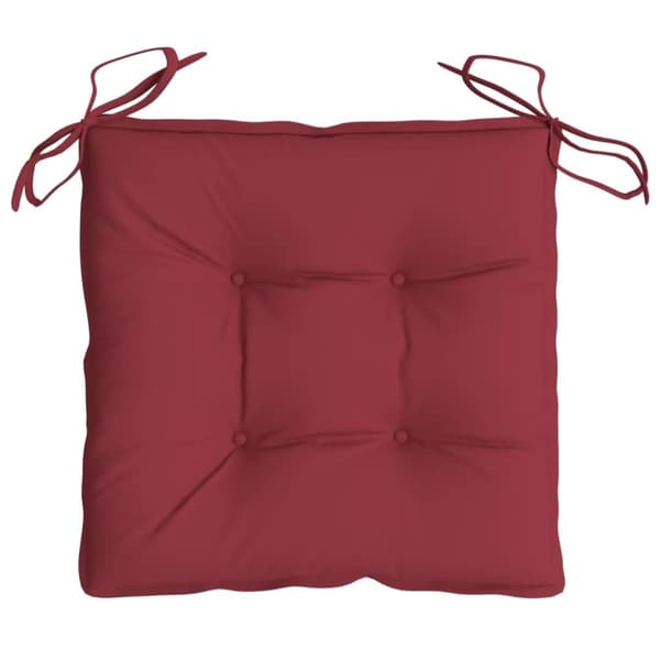 vidaXL Stolsdynor 6 st vinröd 40x40x7 cm oxfordtyg