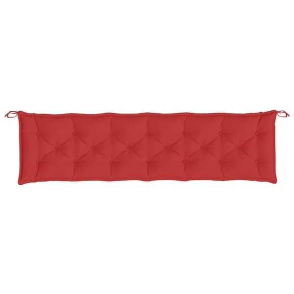 vidaXL Bänkdyna för trädgården röd 200x50x7 cm oxfordtyg