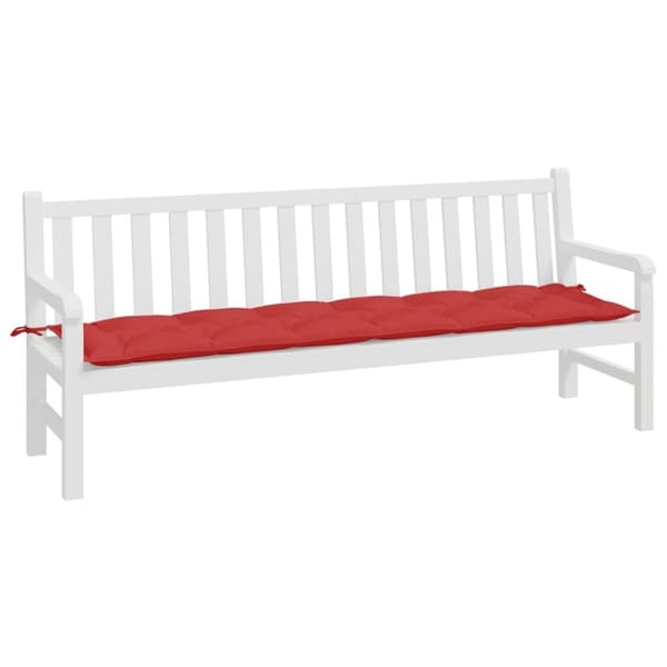 vidaXL Bänkdyna för trädgården röd 200x50x7 cm oxfordtyg