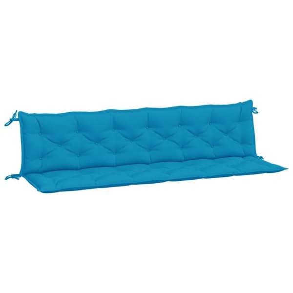 vidaXL hynder til havebænk 2 stk. 200x50x7 cm oxfordstof lyseblå