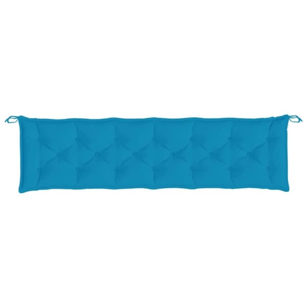 vidaXL hynder til havebænk 2 stk. 200x50x7 cm oxfordstof lyseblå