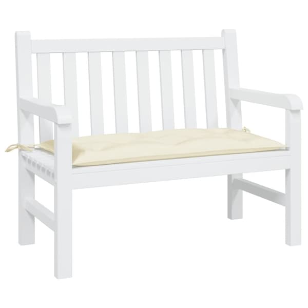 vidaXL hynde til havebænk 110x50x7 cm oxfordstof cremehvid