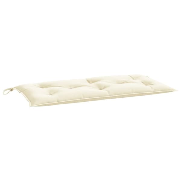 vidaXL Bänkdyna för trädgården gräddvit 110x50x7 cm oxfordtyg