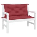 Miniatyrbillede 3 af 9: vidaXL hynder til havebænk 2 stk. 100x50x7 cm oxfordstof vinrød