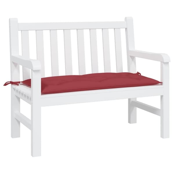 vidaXL Bänkdyna för trädgården vinröd 110x50x7 cm oxfordtyg
